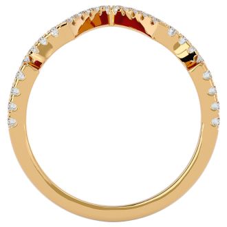1/4 Carat Diamond Wedding Band In 14 Karat Yellow Gold