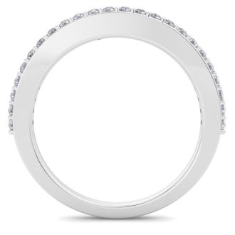 1/4 Carat Diamond Wedding Band In 14 Karat White Gold