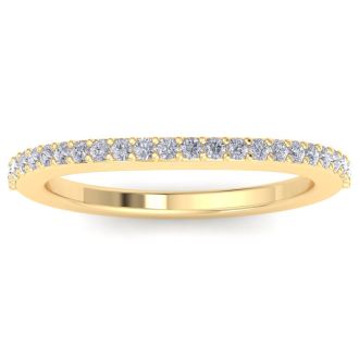1/4 Carat Diamond Wedding Band In 14 Karat Yellow Gold