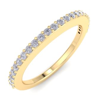 1/4 Carat Diamond Wedding Band In 14 Karat Yellow Gold