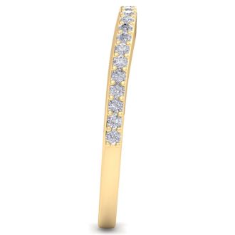 1/4 Carat Diamond Wedding Band In 14 Karat Yellow Gold