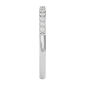 1/4 Carat Diamond Wedding Band In 14 Karat White Gold
