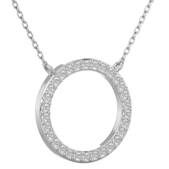 1/4 Carat Diamond Circle Necklace With Free Chain, 18 Inches