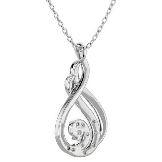 11 Fiery Diamond Shimmering Stars Platinum Plated Necklace With Free Chain, 18 Inches.  BLOWOUT PRICED!