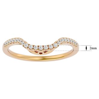 1/4 Carat Diamond Wedding Band In 14 Karat Yellow Gold