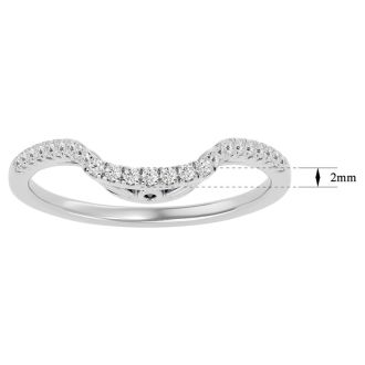 1/4 Carat Diamond Wedding Band In 14 Karat White Gold
