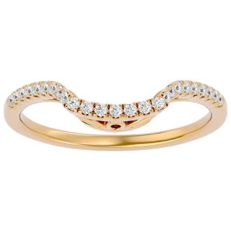1/4 Carat Diamond Wedding Band In 14 Karat Yellow Gold
