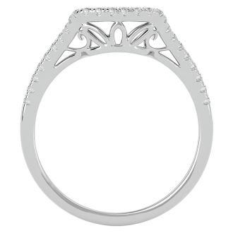 1/4 Carat Diamond Wedding Band In 14 Karat White Gold