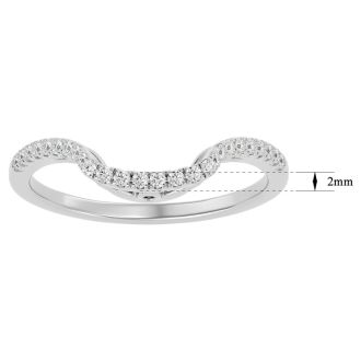 1/4 Carat Diamond Wedding Band In 14 Karat White Gold