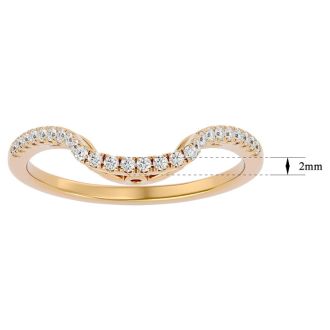 1/4 Carat Diamond Wedding Band In 14 Karat Yellow Gold