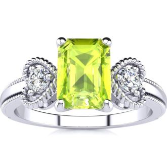 4 carat peridot ring sale
