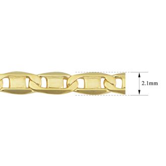 2.1mm Valentino Link Chain Necklace, 20 Inches, Yellow Gold