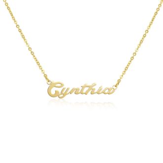 Cynthia Nameplate Necklace In Gold 