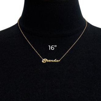 Brenda Nameplate Necklace In Gold 