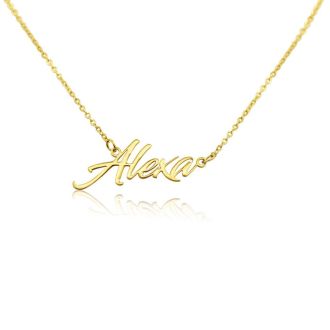Alexa Nameplate Necklace In Gold 