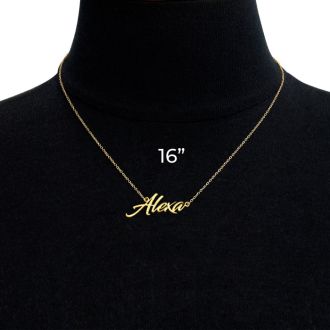 Alexa Nameplate Necklace In Gold 