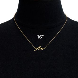 Ava Nameplate Necklace In Gold 