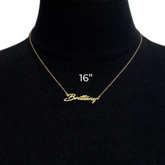 Brittany Nameplate Necklace In Gold 