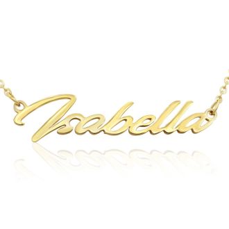 Isabella Nameplate Necklace In Gold 