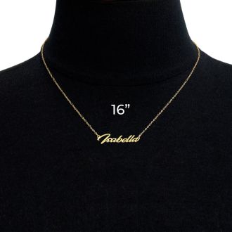 Isabella Nameplate Necklace In Gold 