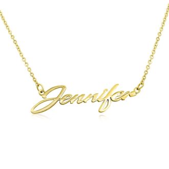 Jennifer Nameplate Necklace In Gold 
