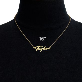 Taylor Nameplate Necklace In Gold SuperJeweler
