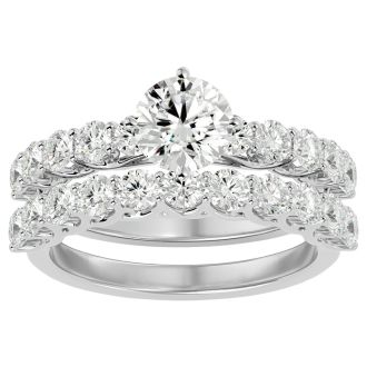 2 1/2 Carat Diamond Bridal Set In 14 Karat White Gold