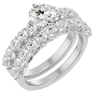 2 1/2 Carat Diamond Bridal Set In 14 Karat White Gold