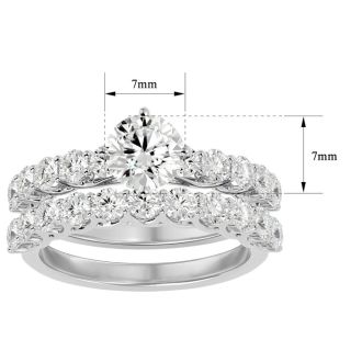 2 1/2 Carat Diamond Bridal Set In 14 Karat White Gold