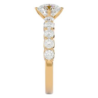 1 3/4 Carat Diamond Engagement Ring In 14 Karat Yellow Gold