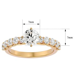 1 3/4 Carat Diamond Engagement Ring In 14 Karat Yellow Gold