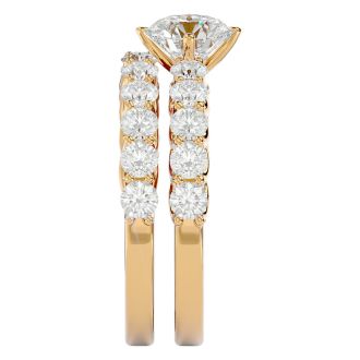 2 1/2 Carat Diamond Bridal Set In 14 Karat Yellow Gold