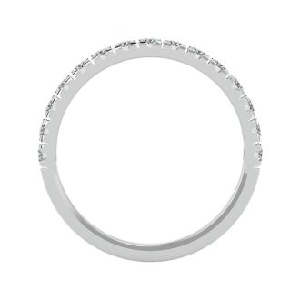1/2 Carat Diamond Wedding Band In 14 Karat White Gold