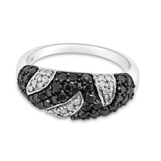 1 Carat Black and White Diamond Intricate Ring In Sterling Silver. Really Amazing Ring At An Incredibly Price!