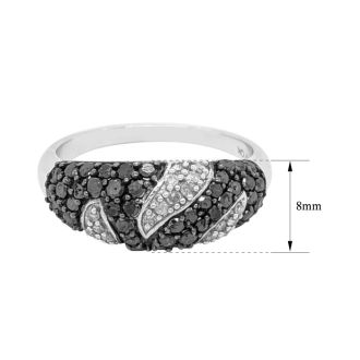 1 Carat Black and White Diamond Intricate Ring In Sterling Silver. Really Amazing Ring At An Incredibly Price!