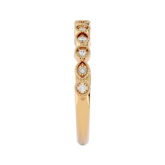 1/10 Carat Diamond Wedding Band In 14 Karat Yellow Gold