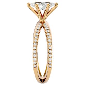 1 Carat Marquise Shape Diamond Engagement Ring In 14 Karat Yellow Gold