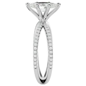 1 1/4 Carat Marquise Shape Diamond Engagement Ring In 14 Karat White Gold