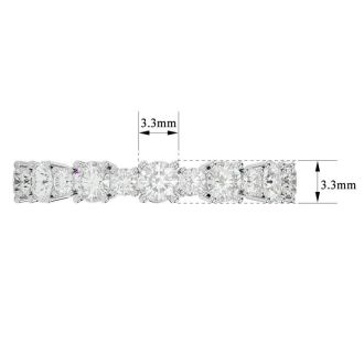 1 1/2 Carat Moissanite Eternity Ring In 14 Karat White Gold, Ring Size 8.5