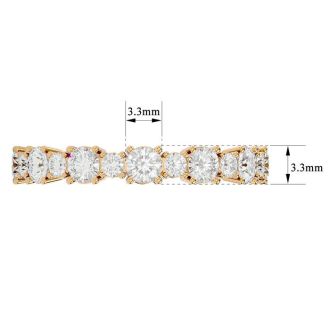 1 1/2 Carat Moissanite Eternity Ring In 14 Karat Yellow Gold, Ring Size 8
