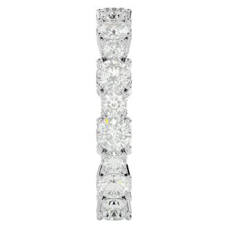 2 1/2 Carat Moissanite Eternity Ring In 14 Karat White Gold, Ring Size 9