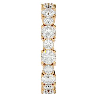 2 1/4 Carat Diamond Eternity Ring In 14 Karat Yellow Gold, Ring Size 5
