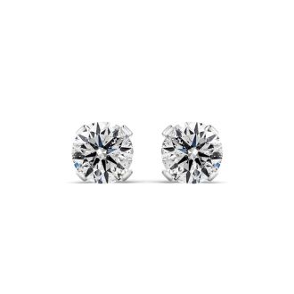 Nearly 3/4 Carat Diamond Stud Earrings In 14 Karat White Gold.  INCREDIBLE ONE TIME DEAL!  