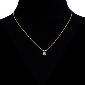 Colorless Natural 3/4 CARAT 14k Yellow Gold Diamond Necklace.  Best Value Anywhere!