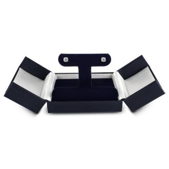 0.65 Carat Diamond Stud Earrings In 14 Karat White Gold