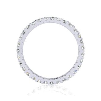 1 Carat Round Diamond Eternity Ring In 14 Karat White Gold, Ring Size 7