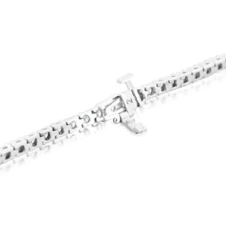2.10 Carat Diamond Tennis Bracelet In 14 Karat White Gold, 7 1/2 Inches