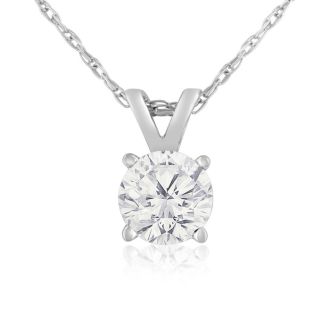 2/3ct 14k White Gold Diamond Pendant