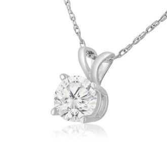 2/3ct 14k White Gold Diamond Pendant