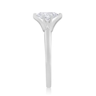 Cheap Engagement Rings, 1/2 Carat Marquise Diamond Solitaire Ring in 14K White Gold